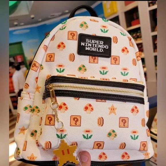 Universal Studios Hollywood Super Nintendo World 8 Bit Mini Backpack NWT - Picture 2 of 4